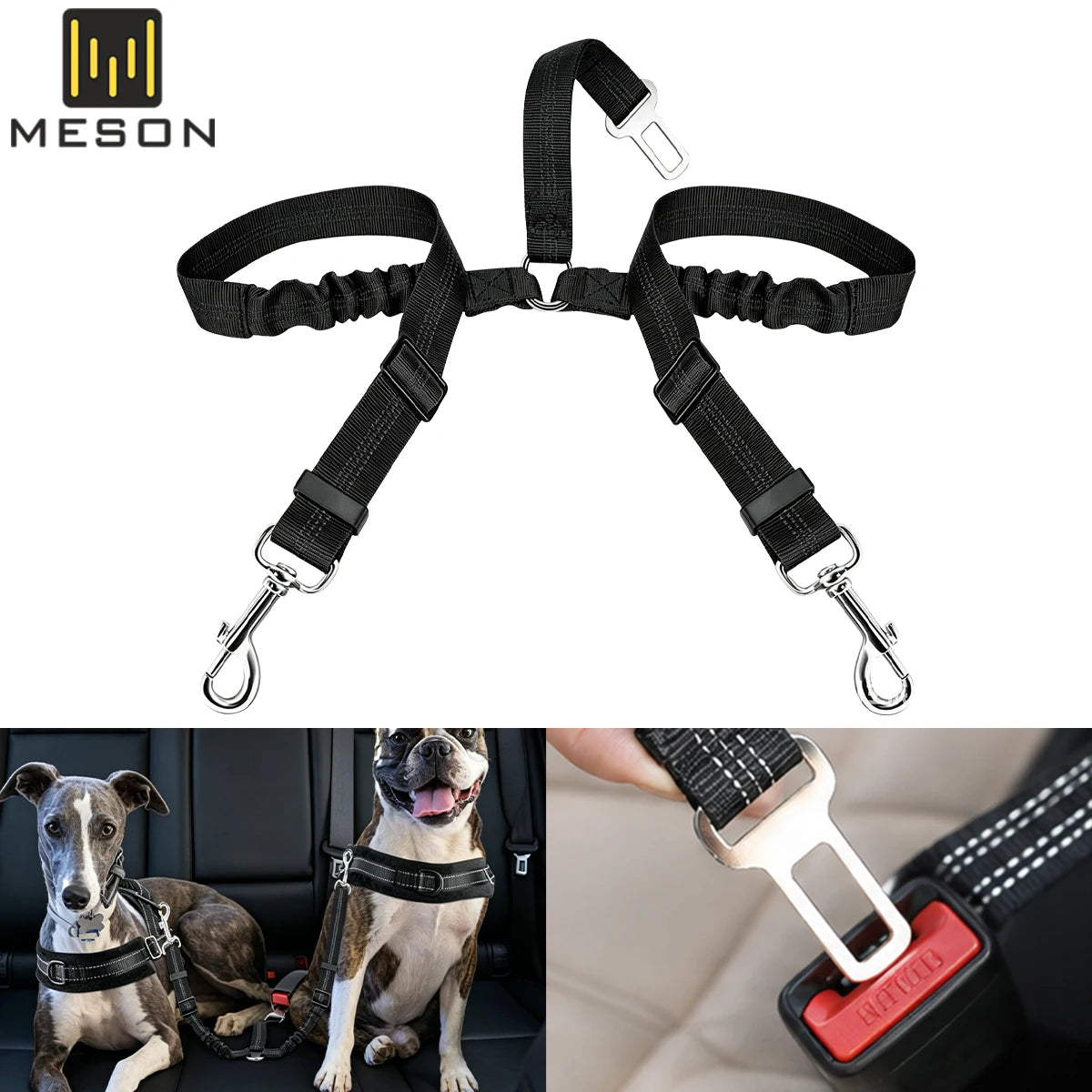 Adjustable Pet Cat Dog Car Seat Belt Pet Seat Vehicle