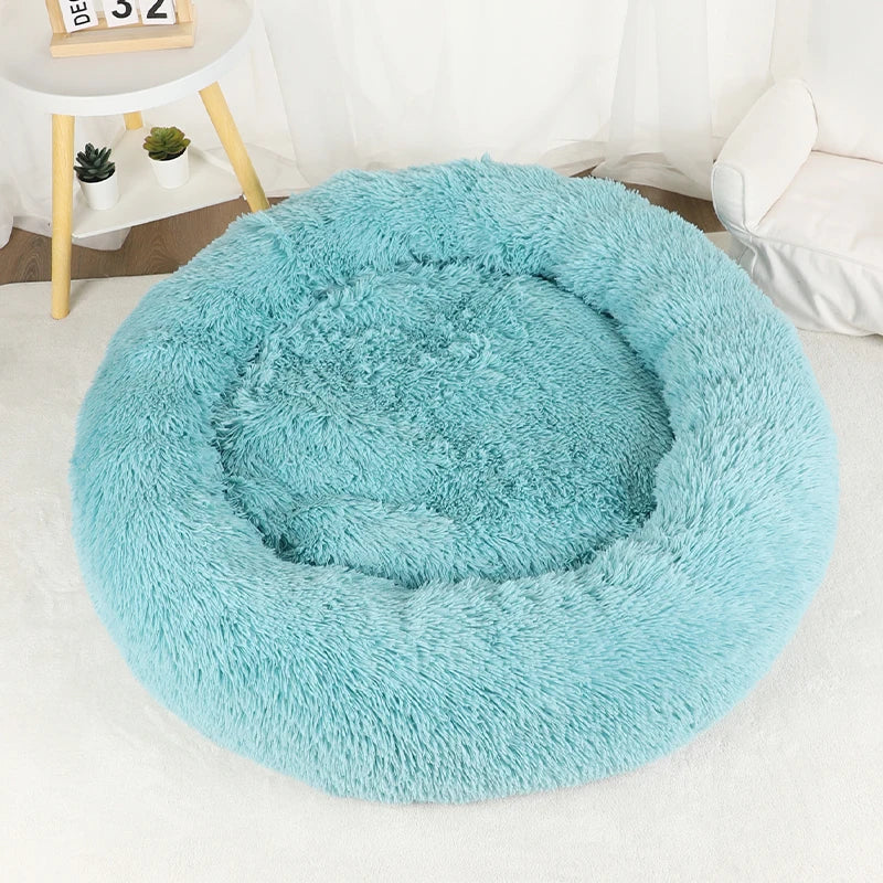 Dog Bed Donut Big Large Round Basket Winter Plush Beds for Dogs