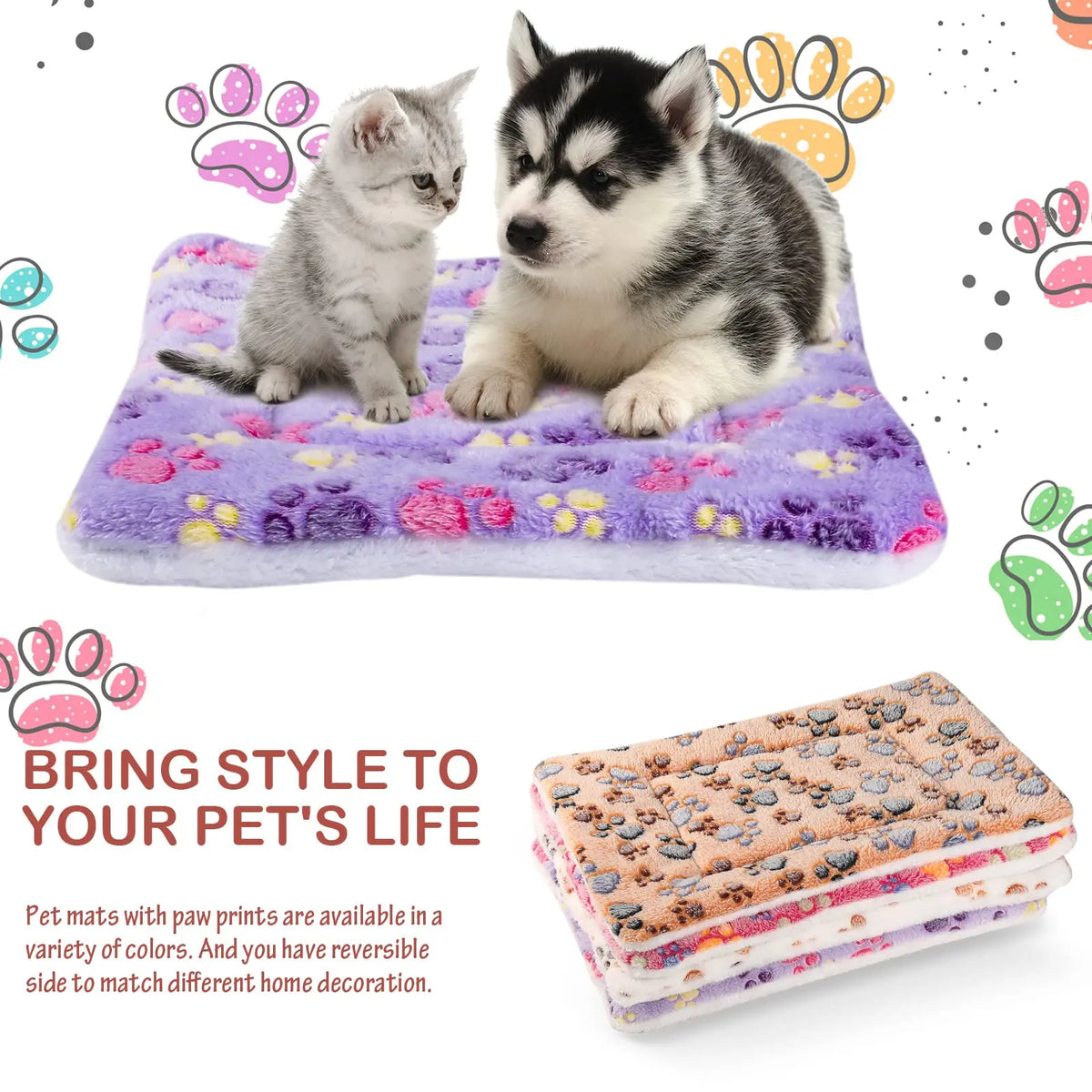 Flannel Pet Mat Dog Bed Cat Bed Thicken Sleeping Mat Dog Blanket