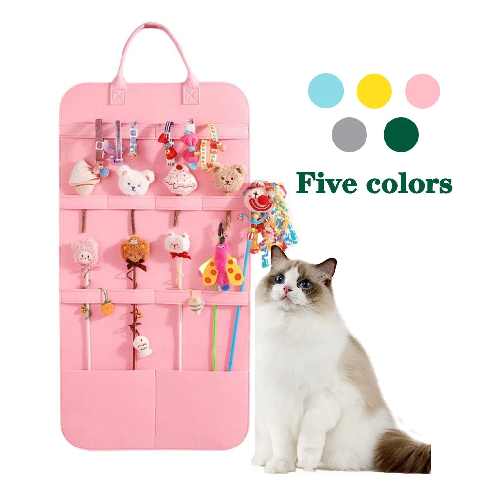 Pet Storage Bag Cat Toy Storage for Cat Stick Toys Catnip