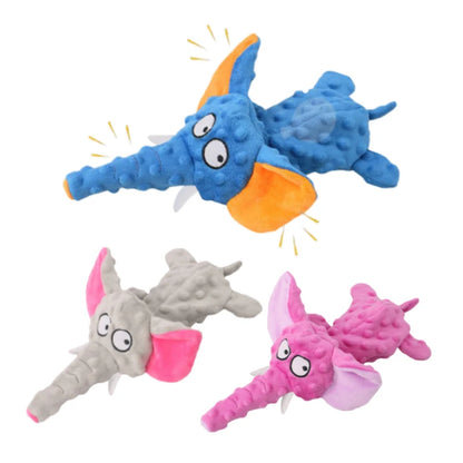 Small Plush Raw Dog Toys Squeak Elephant Shell Durable Toy
