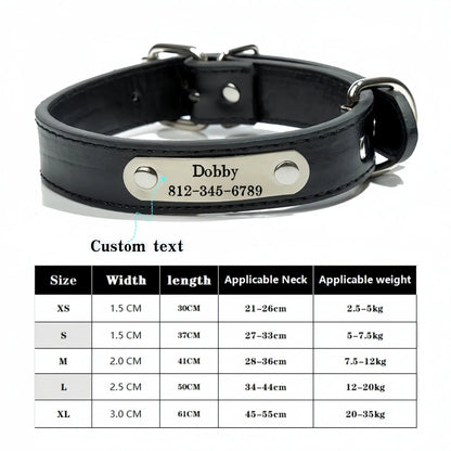 Personalized Name Carved Dog Collar ID Tag  Anti-lost Solid