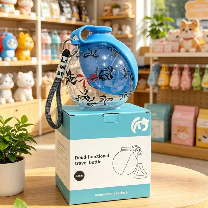 Dog Portable Dog Drinker 2-in-1 Silicon Lightweight Pet Supplies