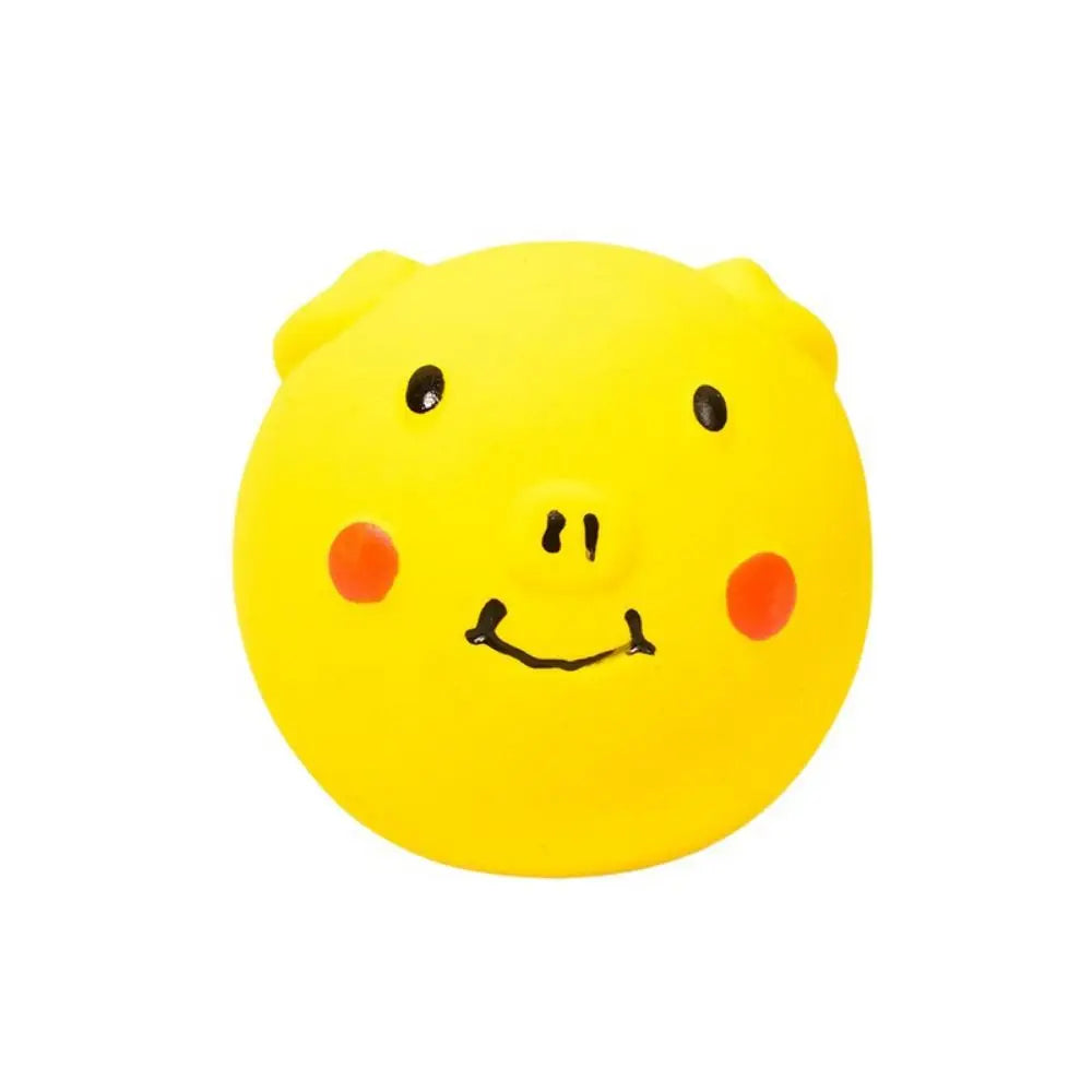 Pet Biting Toys Cartoon Latex Squeaky Dog Toys Soft Bite Resistant Pig Pet Squeaky Toys Colorful Doy Molar Self Happy