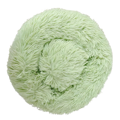 Round Dog Bed Winter Warm Cat Bed Plush Basket for Dog