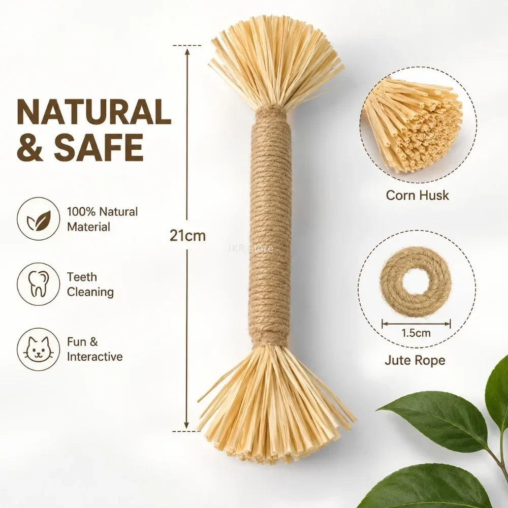 Pet Silvervine Chew Sticks with Raffia Grass Dog Teething Toy