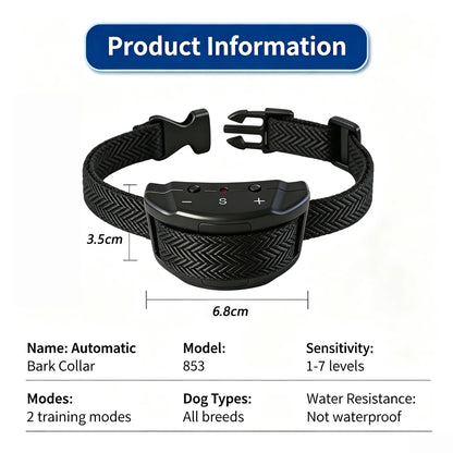 Automatic Anti-barking Click Training Waterproof Shock Collar
