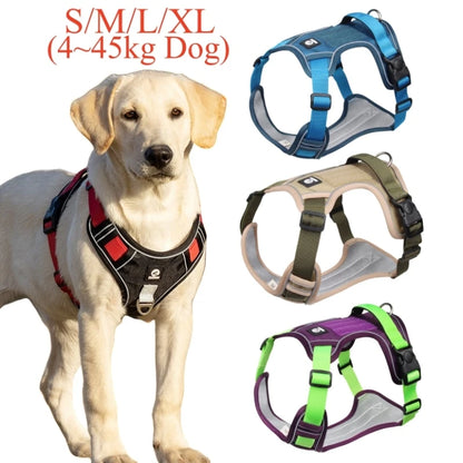 Reflective Dog Harness 1680D Waterproof Oxford Harness