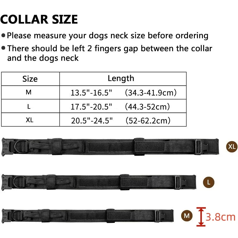 Outdoor Tactical Dog Collar Metal Buckle Collar for Dog Pet