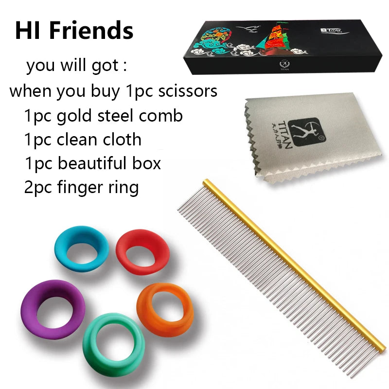 Professional Pet Grooming Shears Fishbone Teeth