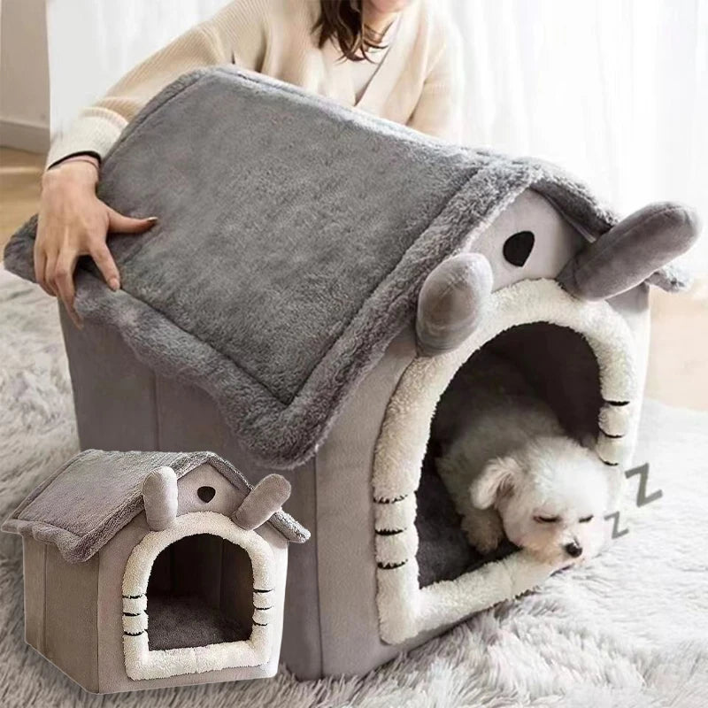 Foldable Pet House Removable Washable Cat House Puppy Cave Sofa Four Seasons