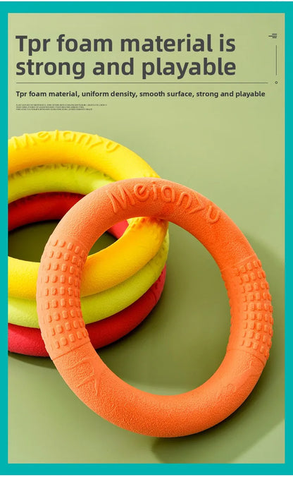 Bite-Resistant Soft Pull-Ring Frisbee Dog Training