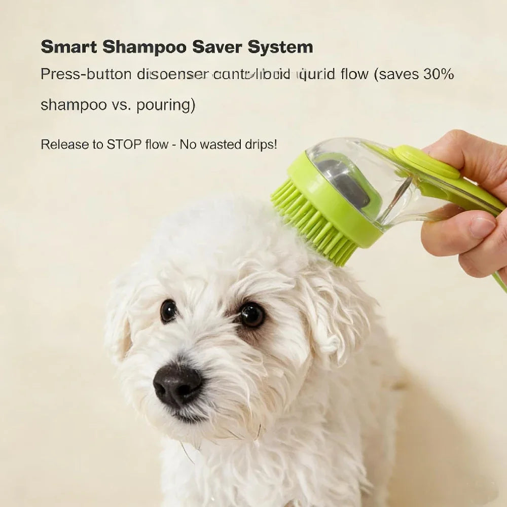 Pet Bathing Brush Long Handle Dog Cleaning Brush