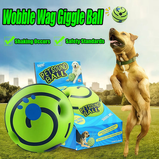 Dog Toy Wobble Wag Giggle Glow Ball Interactive Toy Fun