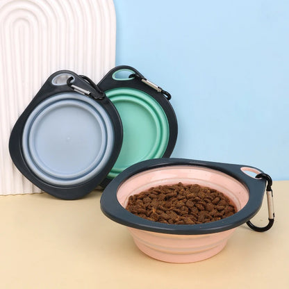 Pet Folding Silicone Bowl Collapsible Pet Outdoor