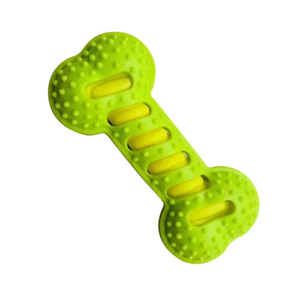 Pet Dog Squeaky Chew Toys Durable Rubber Bone Interactive