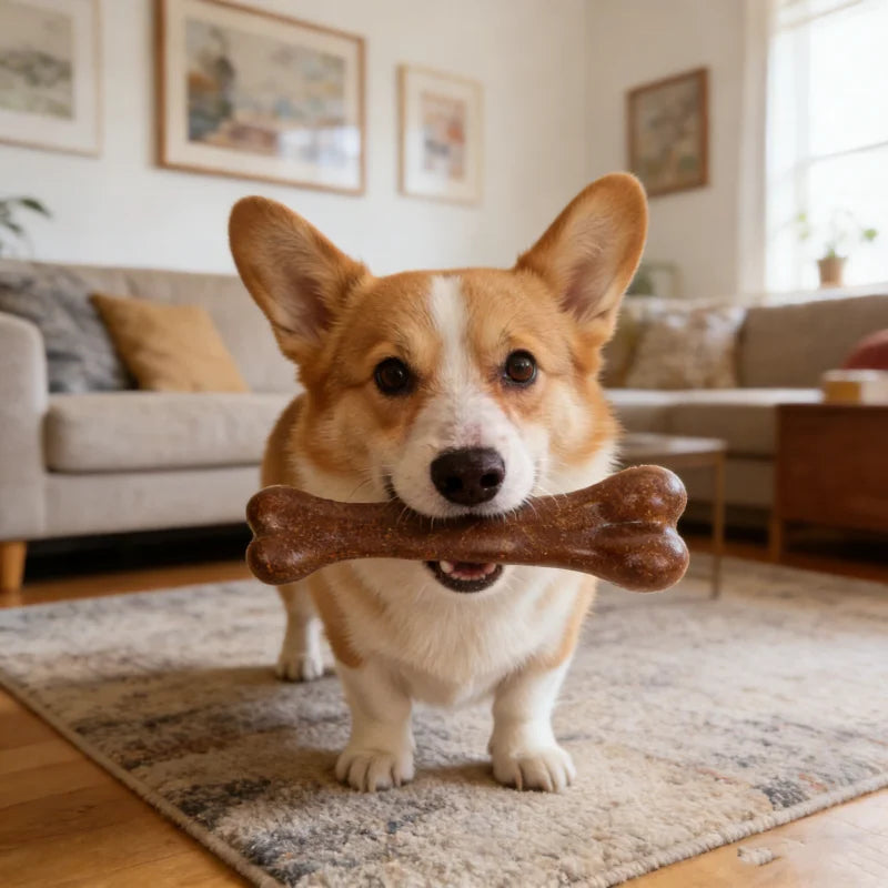 Natural Non-Toxic Indestructible Dog Bone Chew Toy