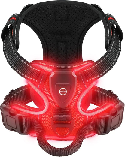 LED Glowing Luminous Dog Harnesses Essential for Dog Walking Safety