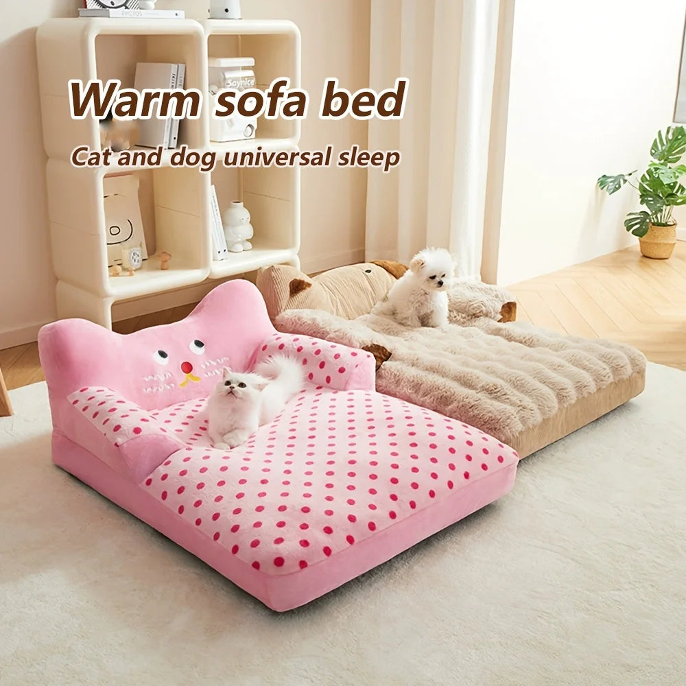 Autumn Winter Warm Dog Bed Anti-Slip Large Space Removable