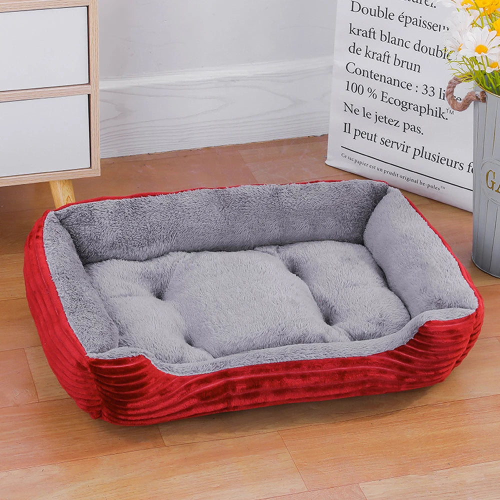 Soft Square Large Dog Sofa Elastic Dog House Cushion Winter