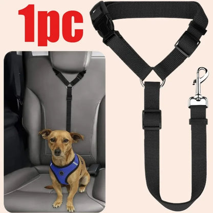 1PC Pet Car Seat Belt Nylon Lead Leash Backseat Safety