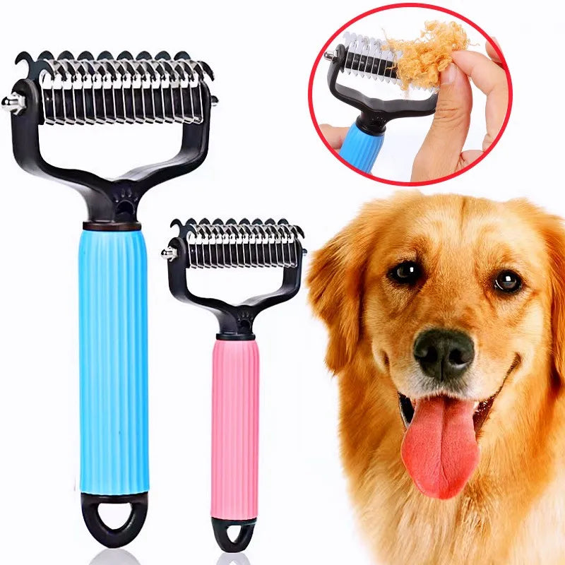 Dog Comb Knife Dogs Combs Double-sided Pet Hair Remover