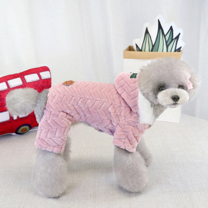 Winter Warm Thicken Dog Jumpsuits Pet Puppy With Hoodie Jacket Coat