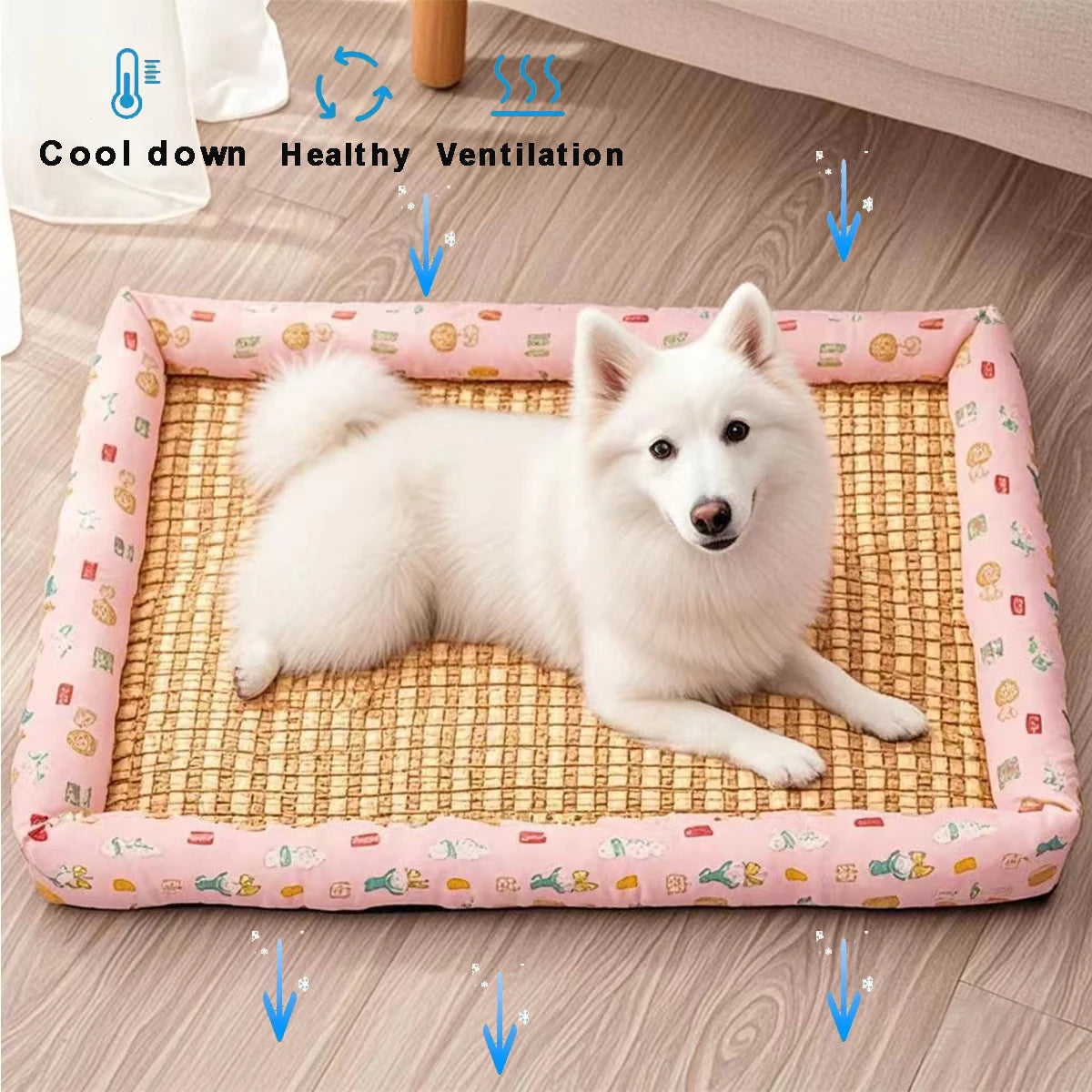 Large Dog Bed Mat Summer Cooling Matting Dog Cushion