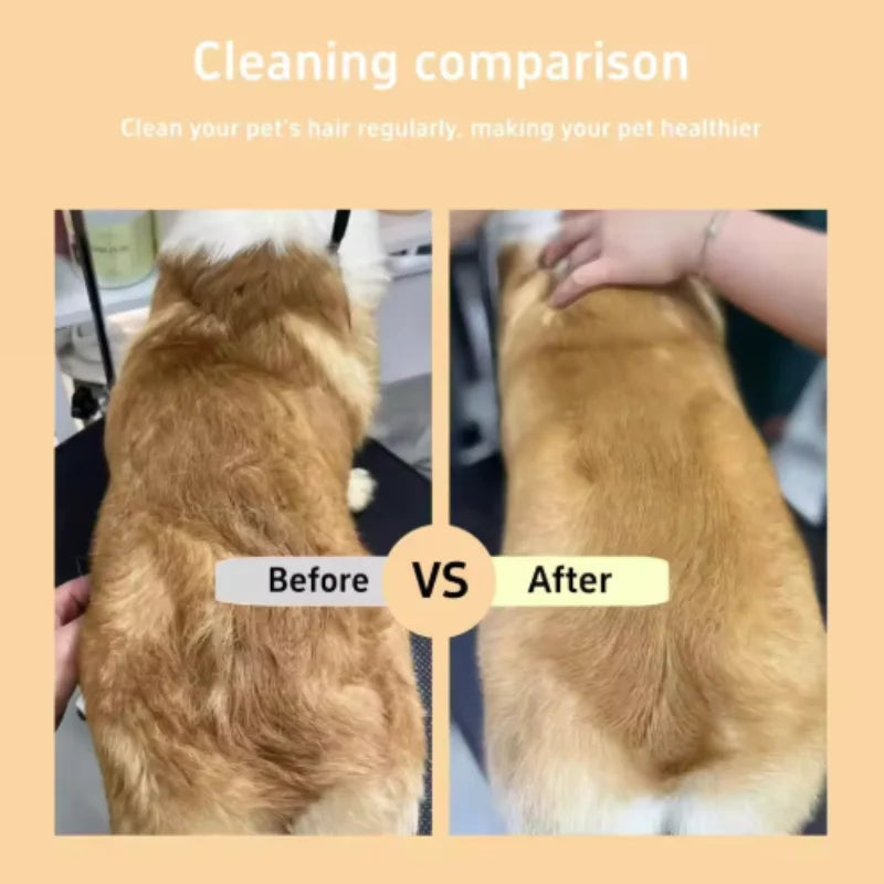 Self-Cleaning One-Button Dog Comb Pet Hair Remover