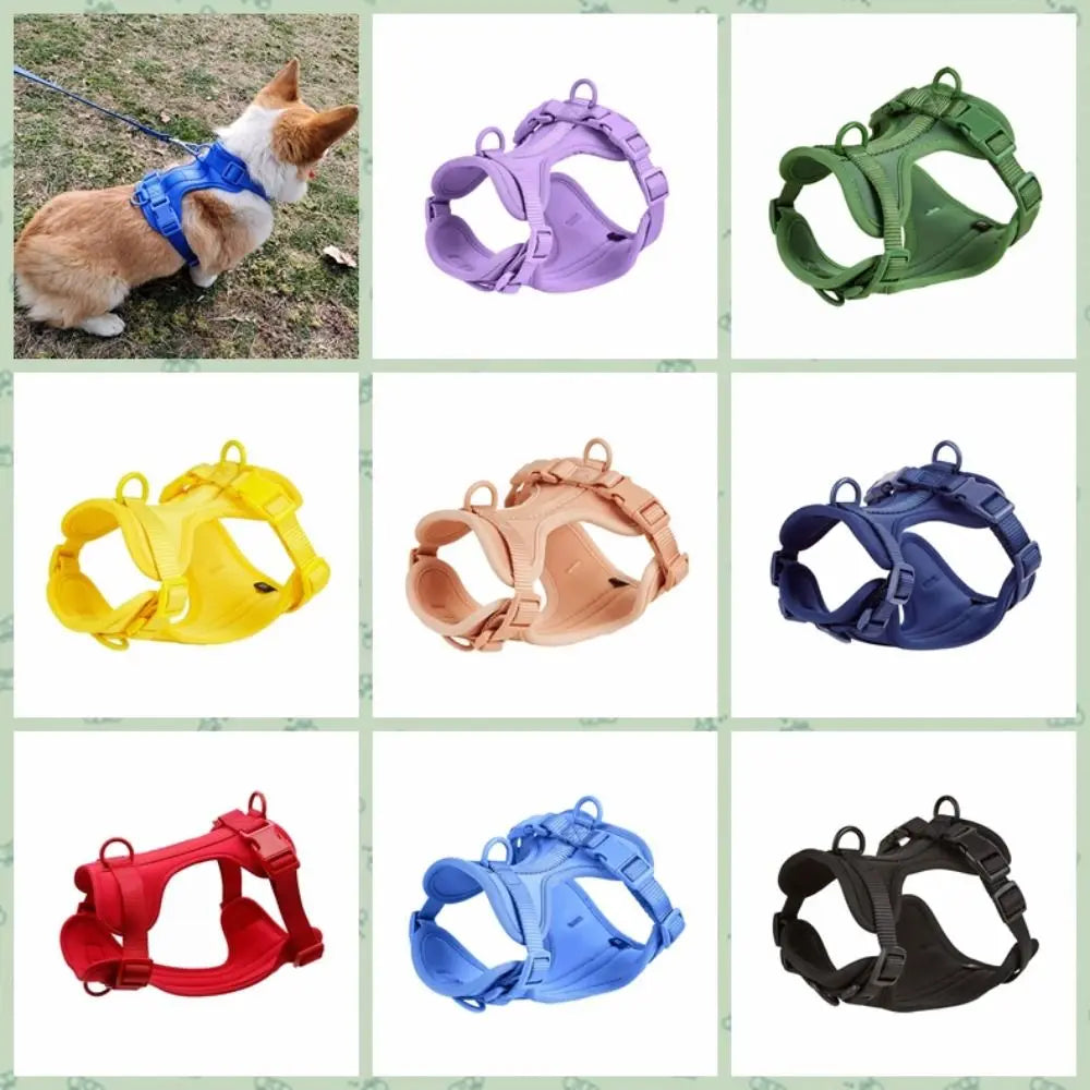 Fashion Candy Color Dog Harness Vest Reflective Breathable