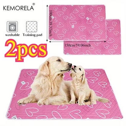 2PCS Extra Large Reusable Pet Pee Liner Non-Slip Easy Clean Mat