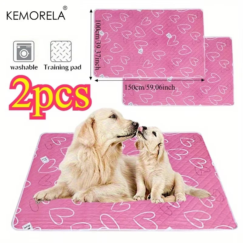 2PCS Extra Large Reusable Pet Pee Liner Non-Slip Easy Clean Mat