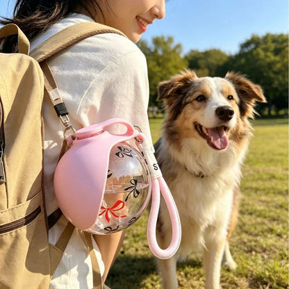 Dog Portable Dog Drinker 2-in-1 Silicon Lightweight Pet Supplies