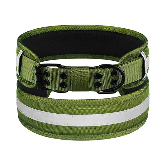 Reflective Solid Color Dog Collar  Polyester Breathable & Comfortable
