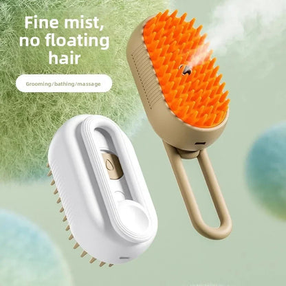 3 in 1 Pet Steam Brush Cat Dog Steamy Spray Massage