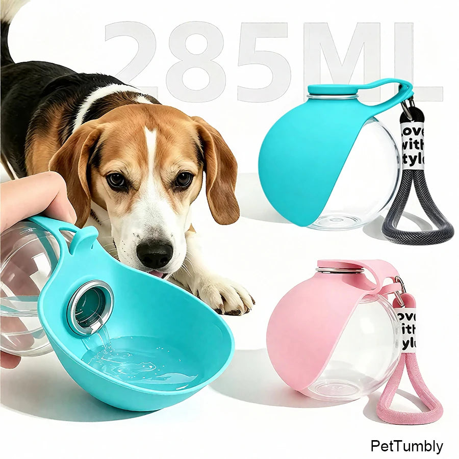 Dog and Cat Drinking Bowl, with Lanyard and Hook, Compact, Pet Feeder