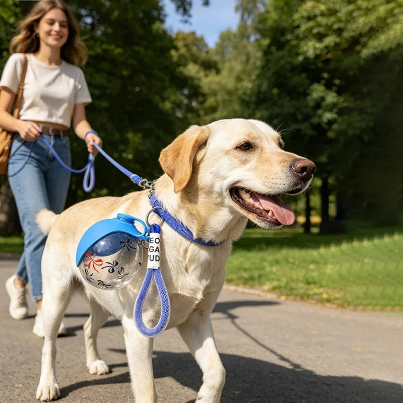 Dog Portable Dog Drinker 2-in-1 Silicon Lightweight Pet Supplies