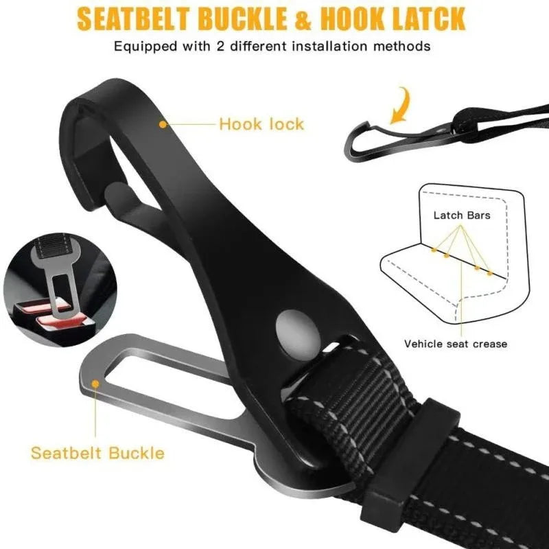 Adjustable Pet Dog Car Seat Belt Safety Leash Vehicle Belts
