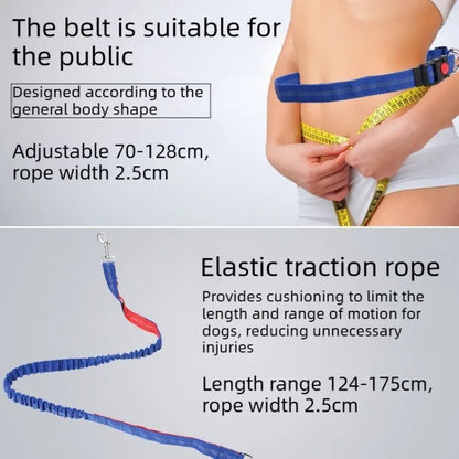 Hand Free Dog Leash Adjustable Dog Leash Waist Belt