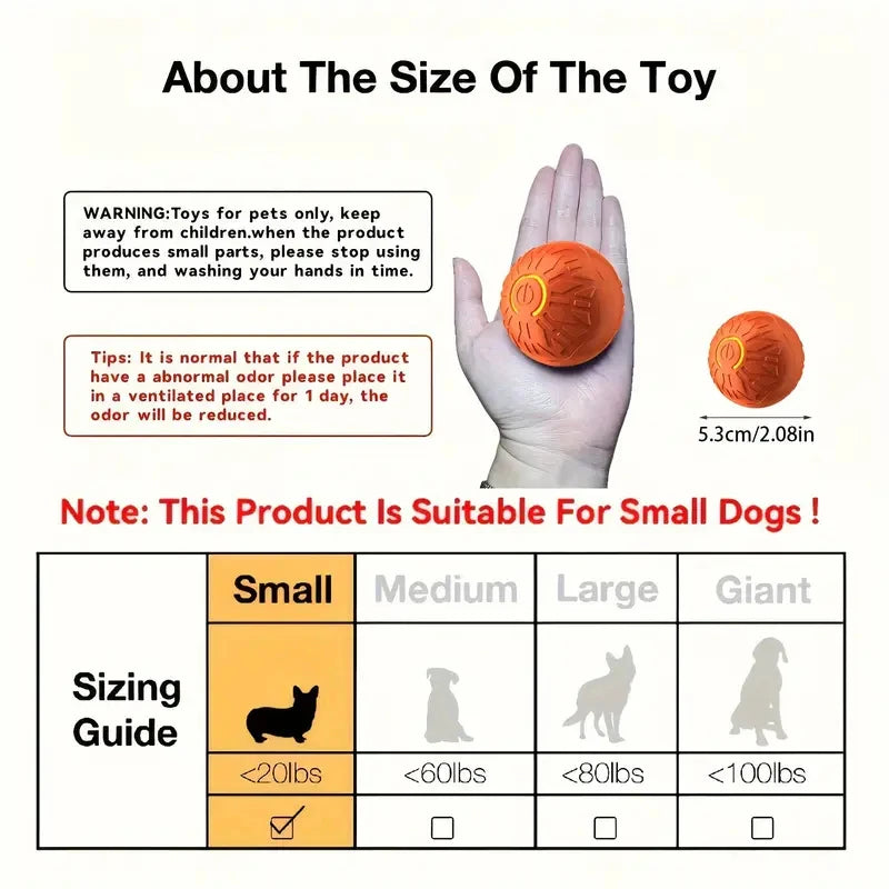 Smart Dog Toy Ball Automatic Interactive Pet Chew Toy