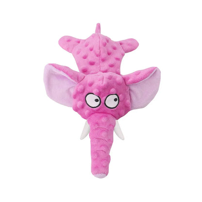 Elephant Soft Shell Plush Dog Toys Interactive Squeaky
