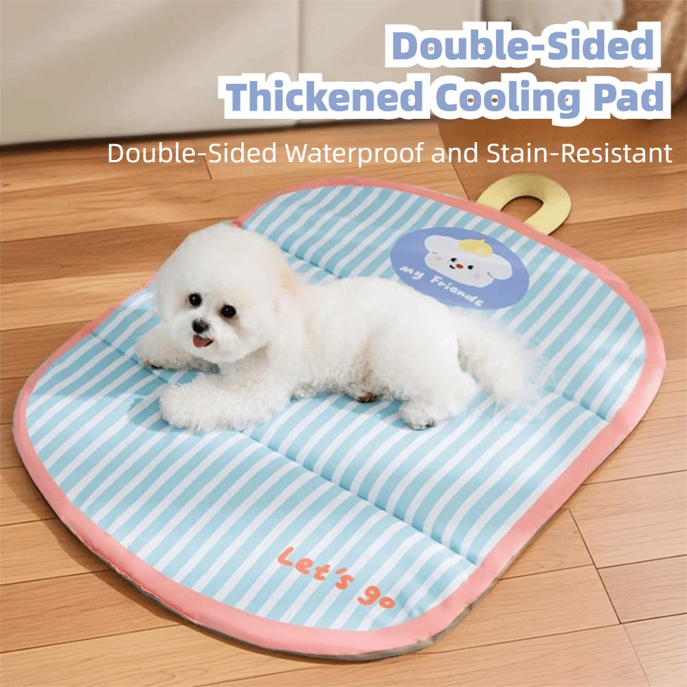 Washable Cartoon Pet Cooling Mat anti-scratch Ice Gel Dog Cat Sleeping Pad