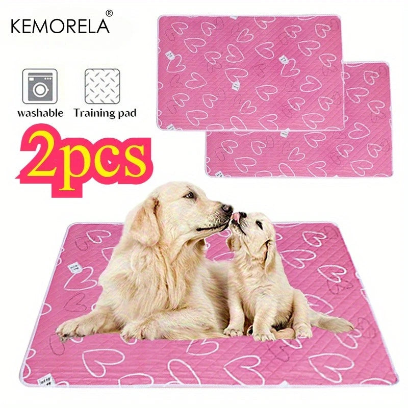 2PCS Extra Large Reusable Pet Pee Liner Non-Slip Easy Clean Mat