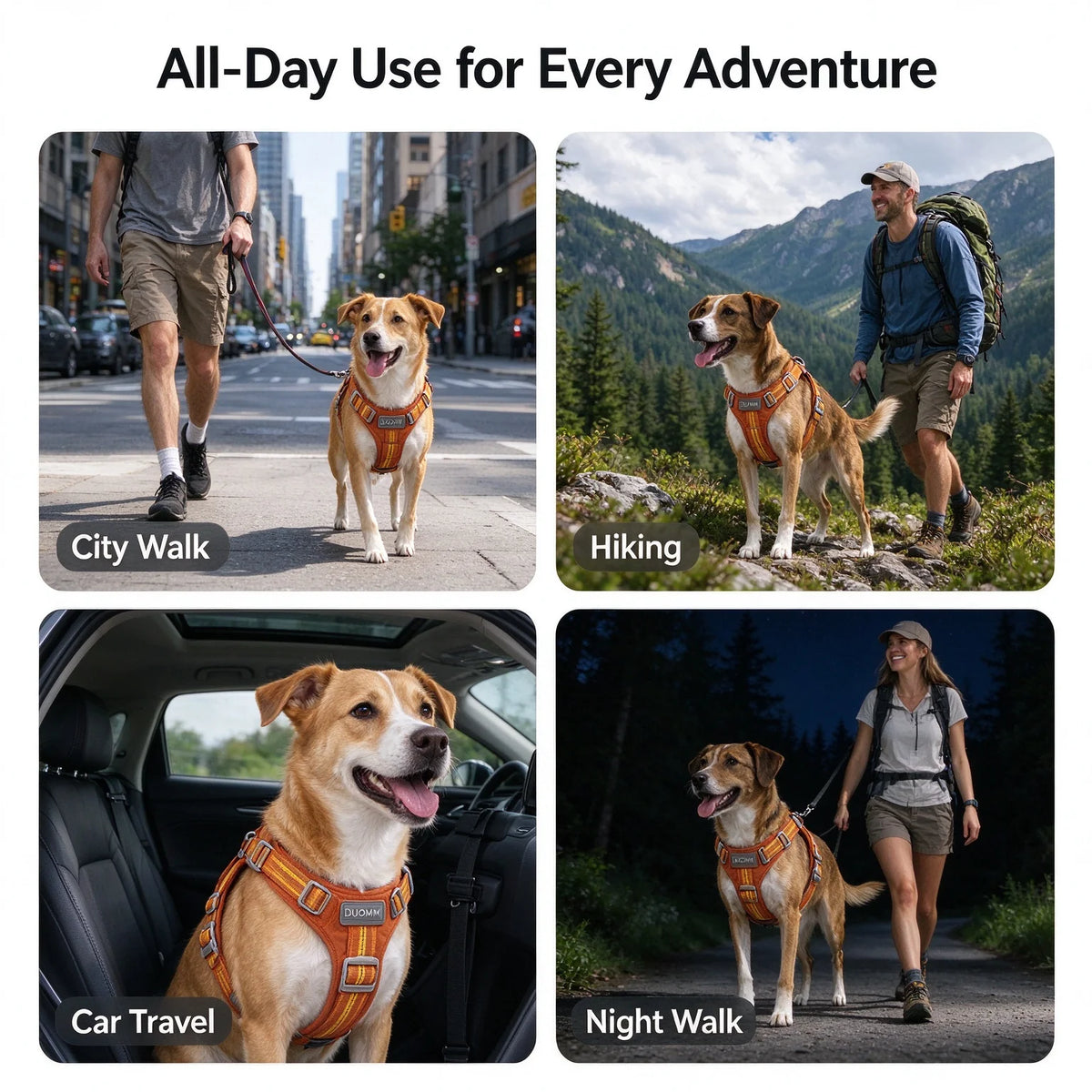 Dog Harness Car Safety Vehicle Seat Belt with Dual Handle