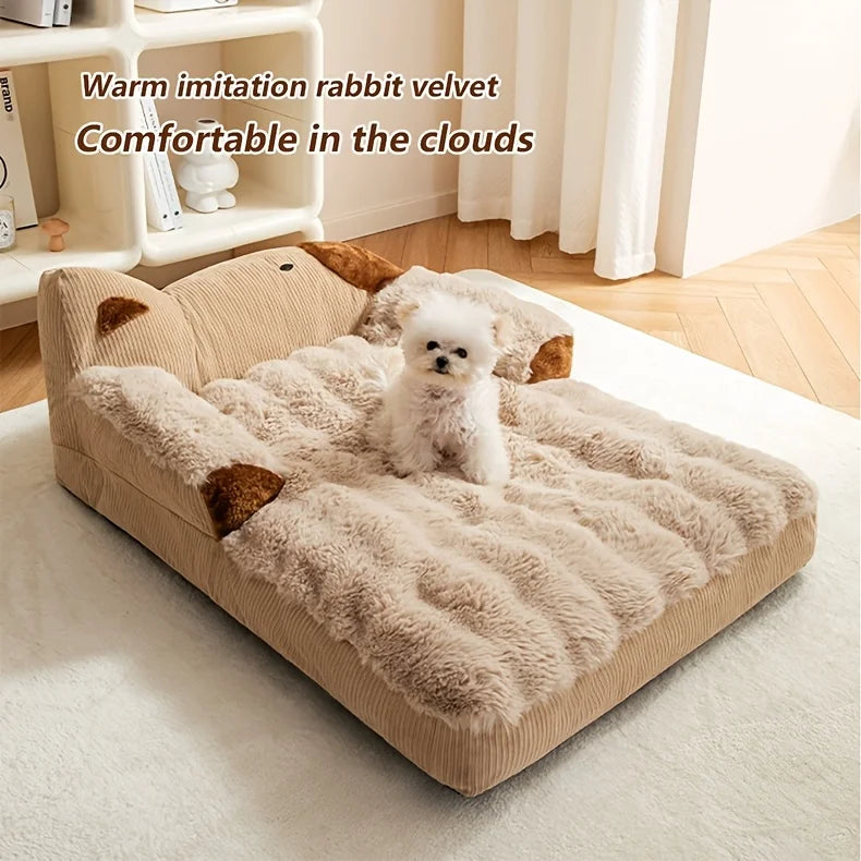 Autumn Winter Warm Dog Bed Anti-Slip Large Space Removable