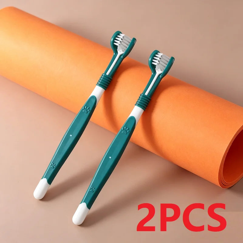 Dog Plastic Toothbrush Removing Tartar Cleaning Mouth Pet Care