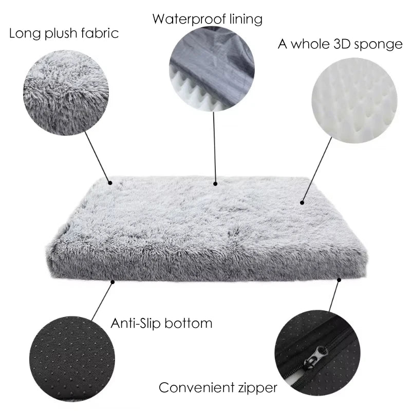 Dog Bed Super Soft Plush Cat Beds for Small Medium Large Dogs Removable