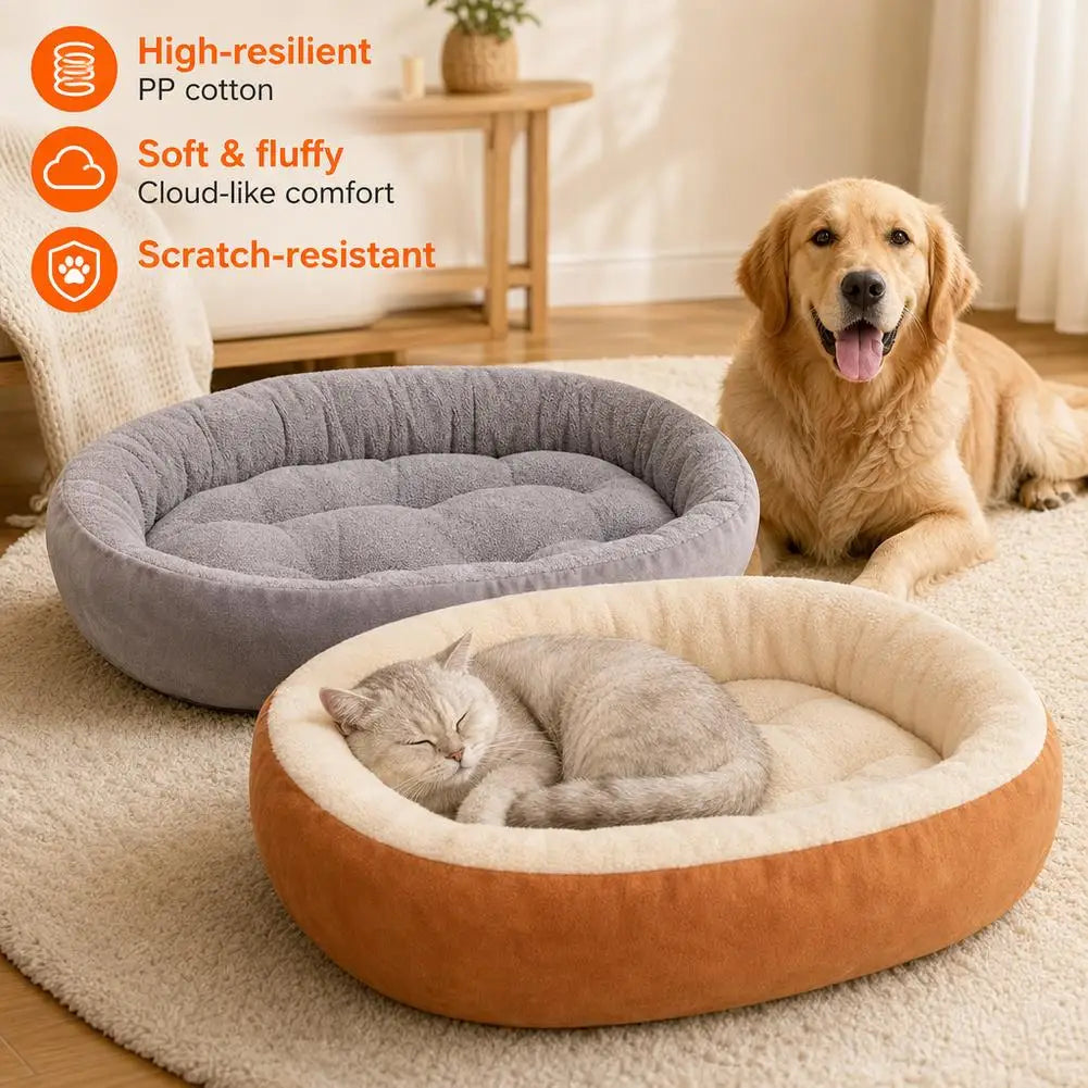 Pet Bed Super Soft Polar Fleece Thickened Warm Nest for Autumn and Winter