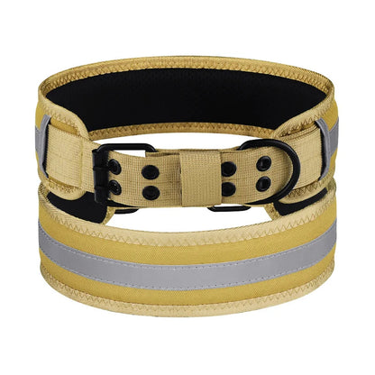 Reflective Solid Color Dog Collar  Polyester Breathable & Comfortable