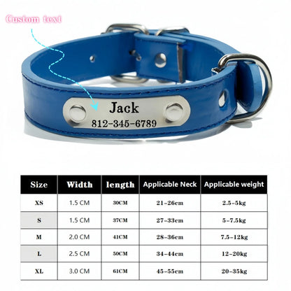 Personalized Name Carved Dog Collar ID Tag  Anti-lost Solid